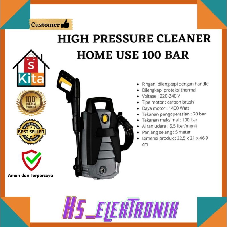 Jual Krisbow High Pressure Cleaner 100 Bar Alat Cuci Mobil Dan Motor Shopee Indonesia