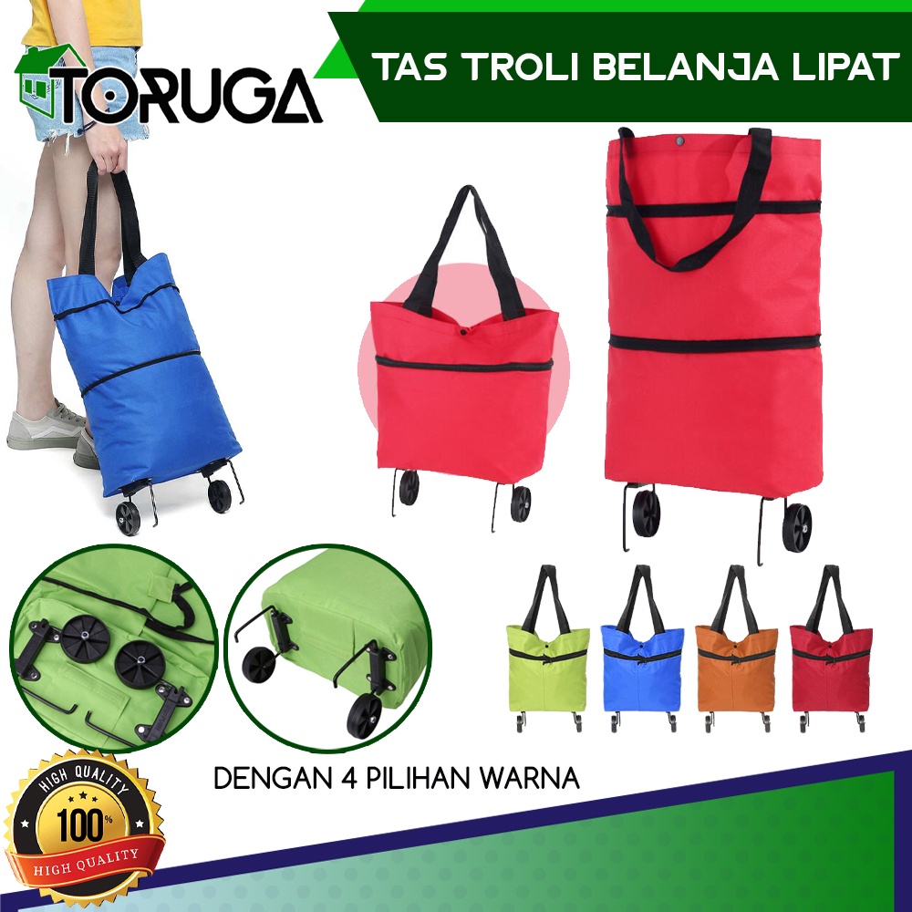 Jual Trolly Shopping Bag Tas Belanja Lipat Roda Serbaguna Praktis Foldable Shopee Indonesia 6652