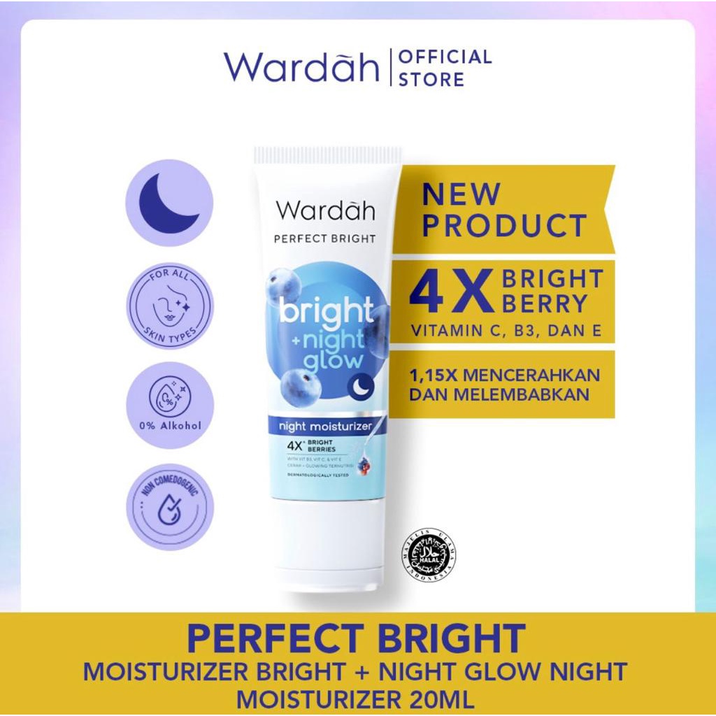 Jual Wardah Perfect Bright Bright Night Glow Night Moisturizer