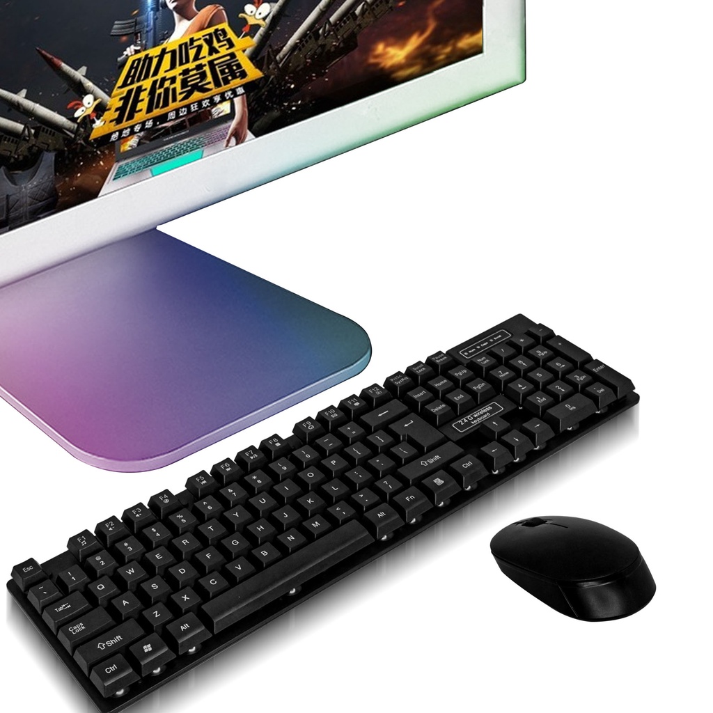 Jual FULL SET Gaming Keyboard Mechanical Set Wireless HK1867 + Mouse