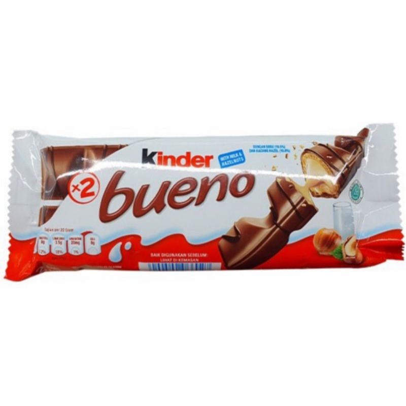 Jual Kinder Bueno Coklat 43 gram | Kinder Bueno Chocolate 43gr | Shopee ...