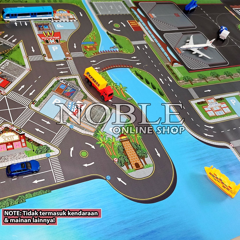 Jual MAINAN GELAR LANTAI MINIATUR BEACH AIRPORT MAP JALUR DARAT PANTAI ...