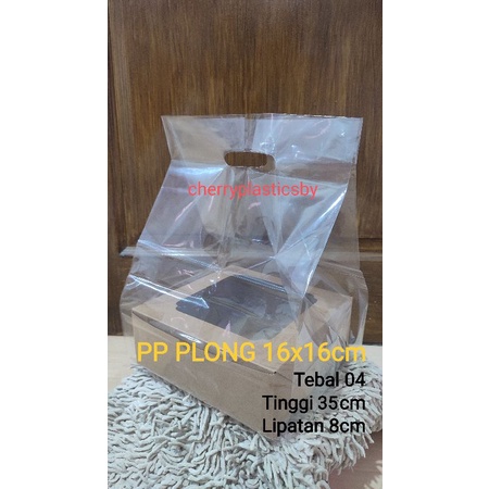 Jual PP PLONG Bening Box Kotak Snack alas 16x16 cm bahan tebal 04 pak ...