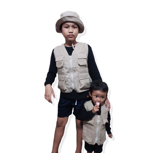 Jual Rompi anak Petualang paket special Rompi kaos celana dan topi ...