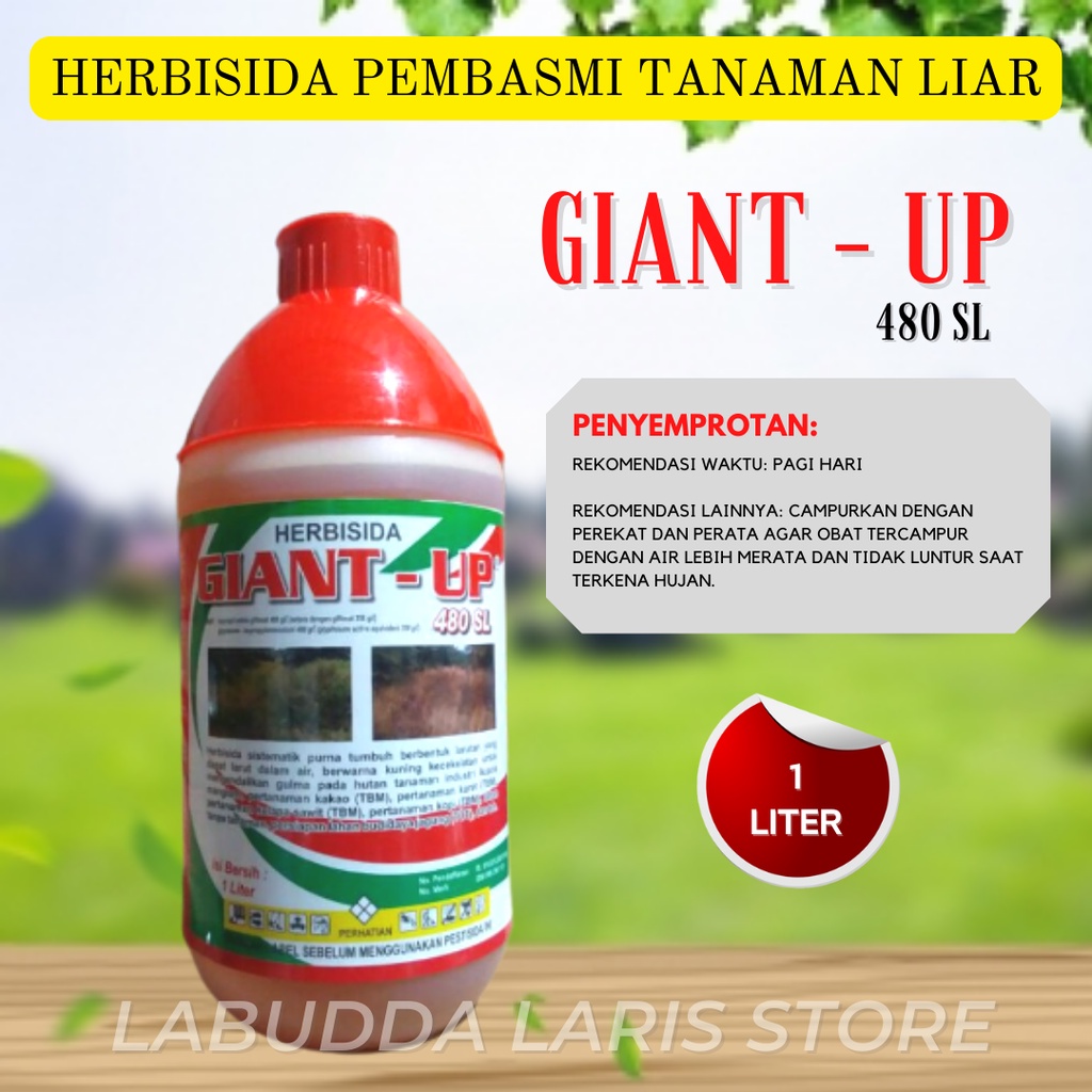 Jual Giant Up Herbisida Rumput 1 Liter Obat Pembasmi Rumput Racun Obat