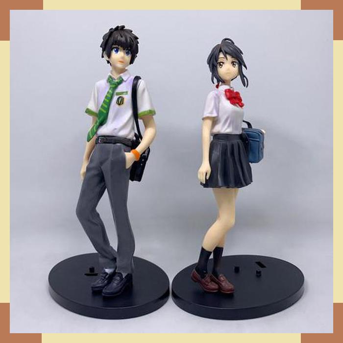 Figura De Acción De Anime De Tu Nombre De 20CM, Tachibana Taki Miyamizu Mitsuha Modelo De Coleccion Gong Bohan Led