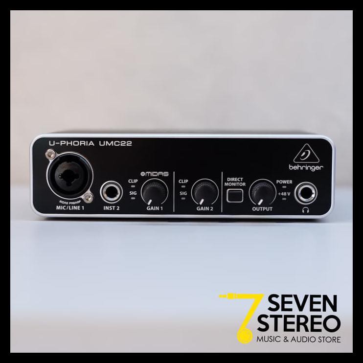 Jual Behringer Soundcard Umc22 Audio Interface With Midas Preamp Diskon