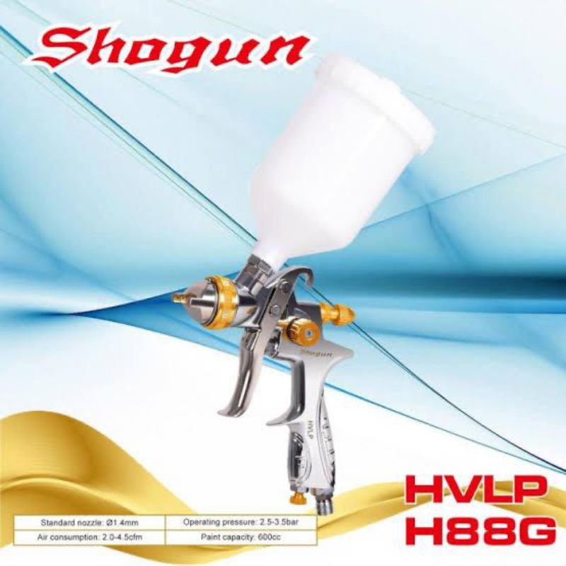 Jual Spray Gun Hvlp Tabung Atas Shogun Nrt Pro Spet Cat Alat Semprot Cat Cc Shopee