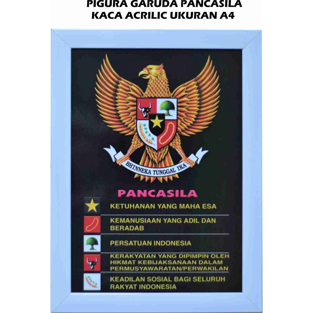 Jual Pigura Garuda Pancasila Kaca Akrilik a4 | Shopee Indonesia