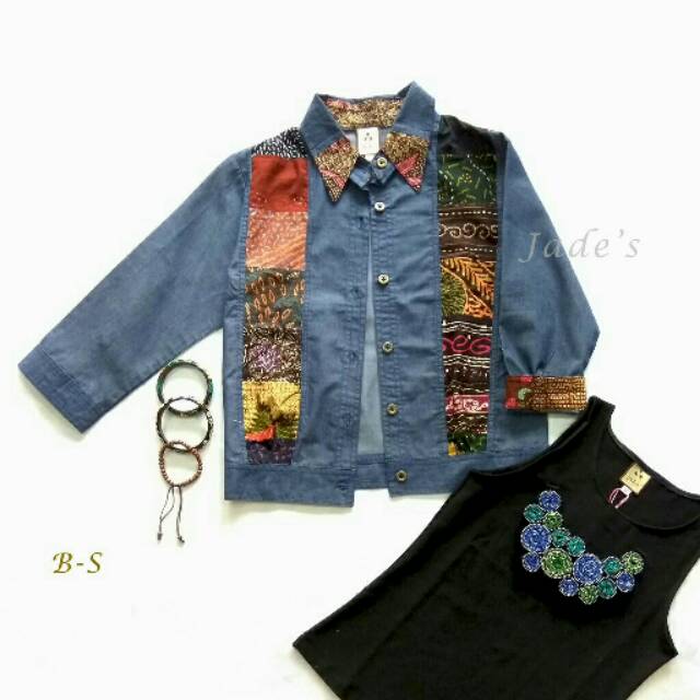 Jaket best sale jeans batik
