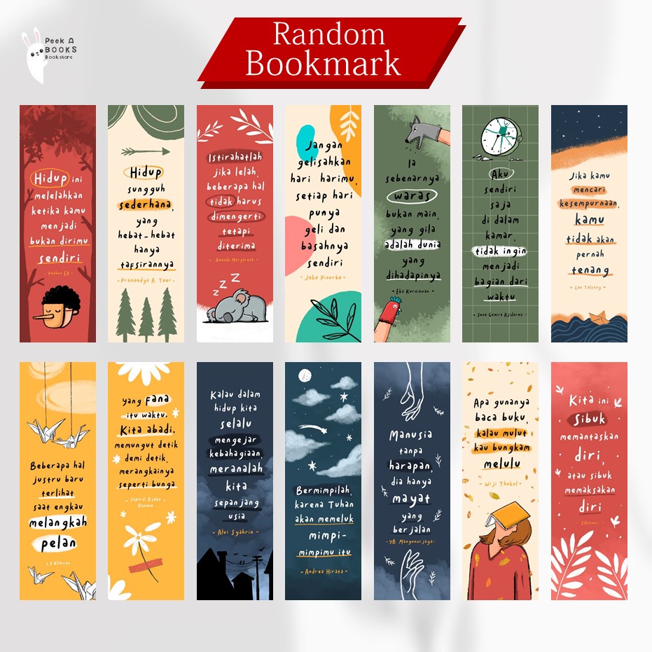 Jual BOOKMARK QUOTES DAY & STICKER / PEMBATAS BUKU MOTIVASI | Shopee ...