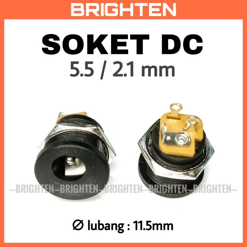 Jual Socket DC Soket Adaptor 5.5/2.1mm model Panel Mur | Shopee Indonesia