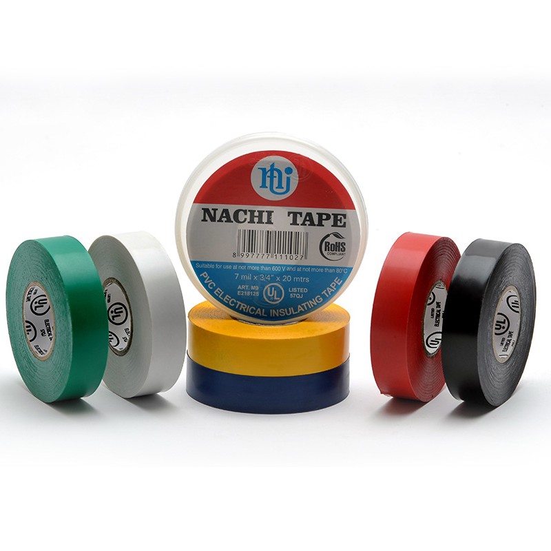 Jual Isolasi Listrik Nachi PVC Electrical Insulating Tape Merah Kuning