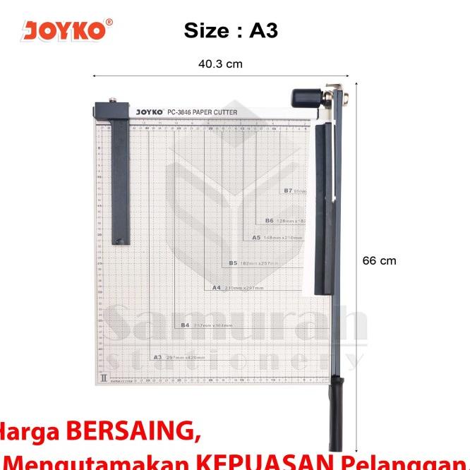 Jual Paper Cutter A3 Joyko Pc 3846 Mesin Pemotong Cutting Kertas 38x46 Cm Shopee Indonesia 7353