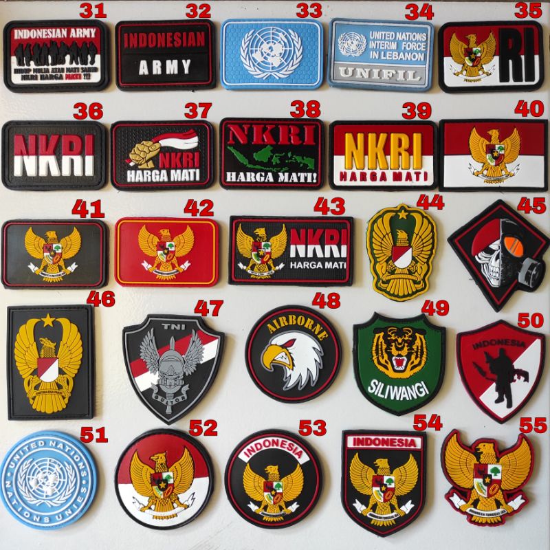 Jual PATCH RUBBER LOGO TNI-AD/EKAPAKSI/NKRI/GARUDA/TEMPELAN EMBLEM ...