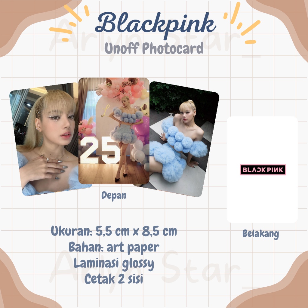 Jual BACA DESKRIPSI - BISA COD - PHOTOCARD BLACKPINK || SPESIAL EDITION ...