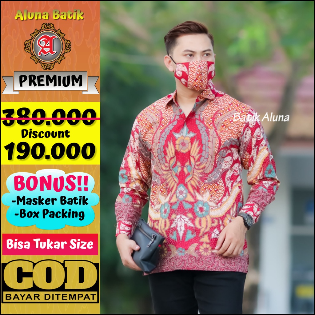 Jual Batik Pria Baju Batik Pria Lengan Panjang Premium Lengan Panjang