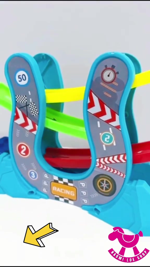 Jual 4 layers ramp racer car track sliding car toy mainan anak track ...