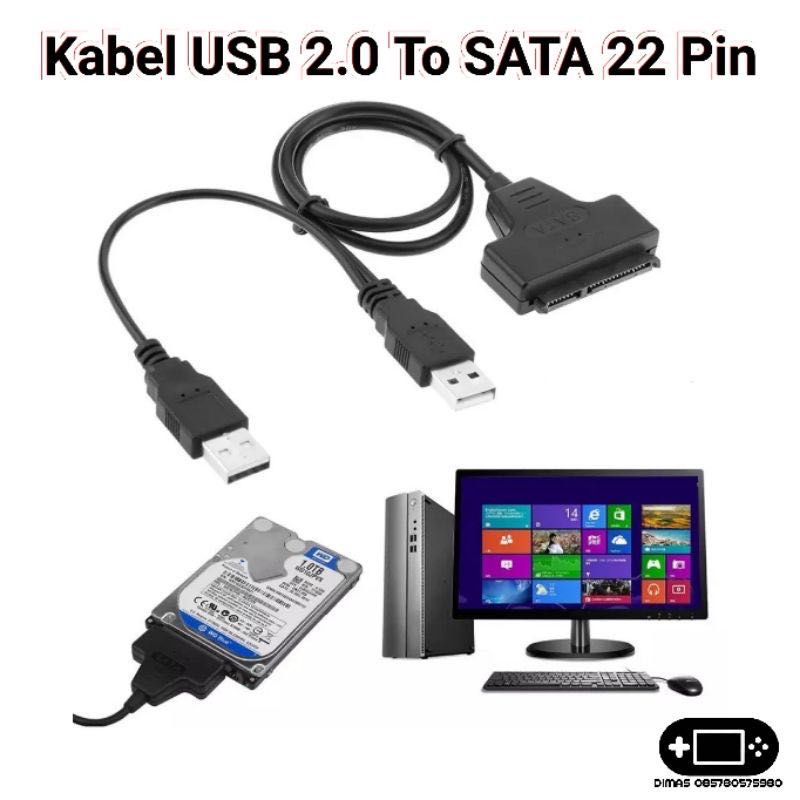 Jual Kabel SATA USB 2.0 untuk HDD Hard Disk 2.5 Inch# CABLE SATA USB 2. ...