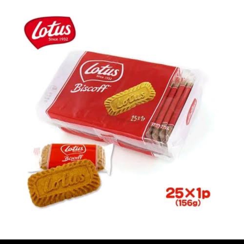 Jual Lotus Biscoff Biscuit 25 X 1p 156g 156gr | Shopee Indonesia