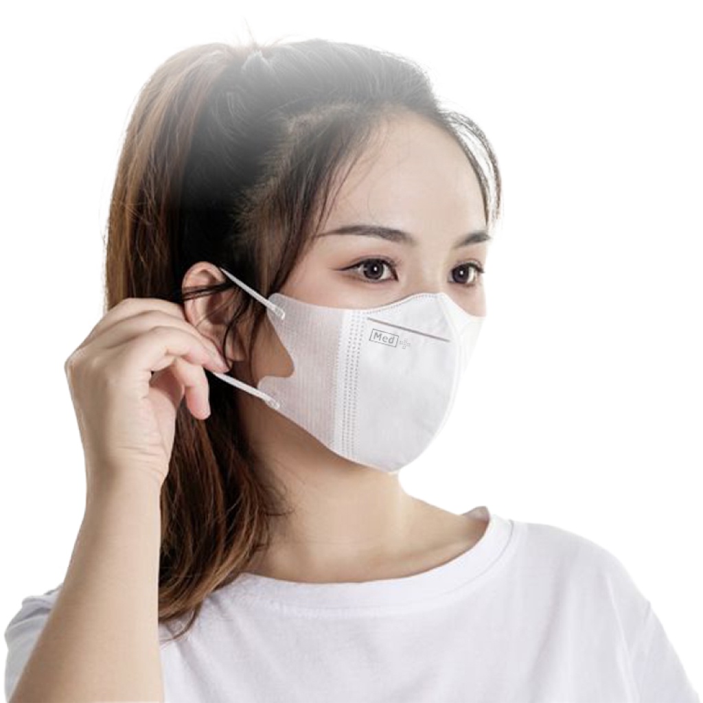 Jual RMB | Med+ Masker Duckbill 4ply Putih/Hitam 50 Pcs / Masker ...