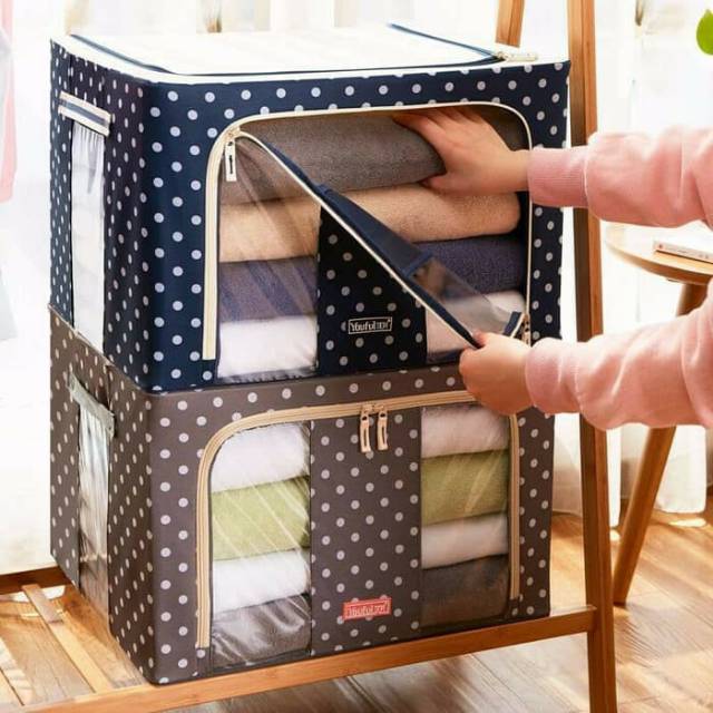 Jual Box storage bahan kain oxford tebal dengan rangka stainless ...