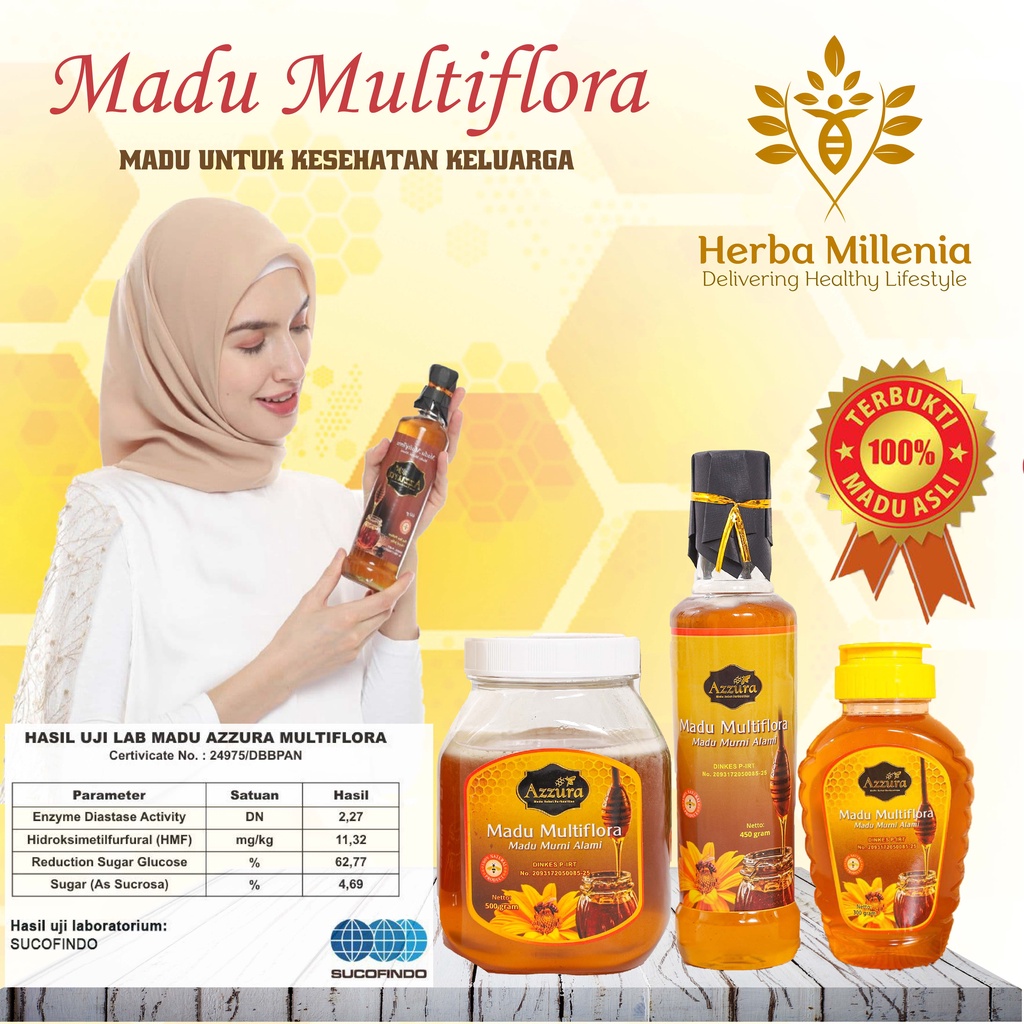Jual Madu Murni Multiflora | Madu Asli Multiflora Azzura Untuk