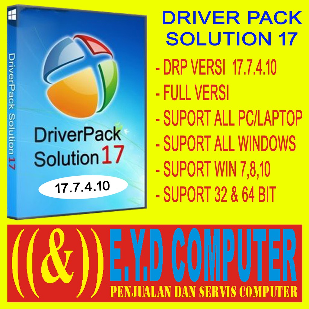 Jual DRIVER PACK SOLUTION 17.7.4.10 OFFLINE INSTAL DRP VERSI 17 SOLUSI ...