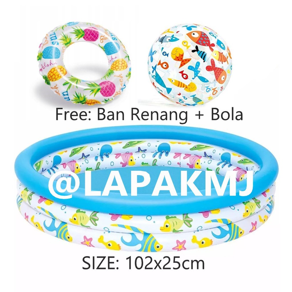 Jual Bestway 51008 Kolam Renang Anak Mandi Bola Free Ban Renang + Bola ...