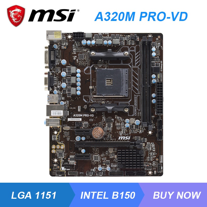 Jual PREORDER Socket AM4 MSI A320M PRO-VD Motherboard AM4 AMD A320 DDR4 ...
