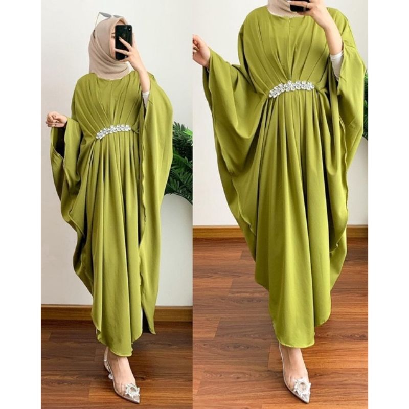 Jual GAMIS KAFTAN SEZANA DRESS / gamis lebaran | Shopee Indonesia