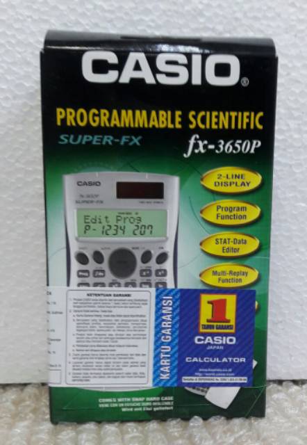 Jual CALCULATOR CASIO PROGRAMMABLE SCIENTIFIC SUPER FX FX 3650 P Shopee Indonesia