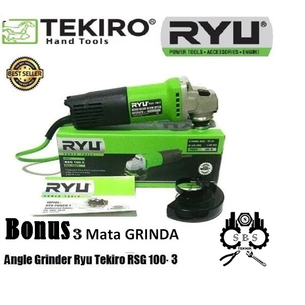 Jual Mesin Gerinda Tangan RYU TEKIRO Angle Grinder Ryu RSG 100-3 ...