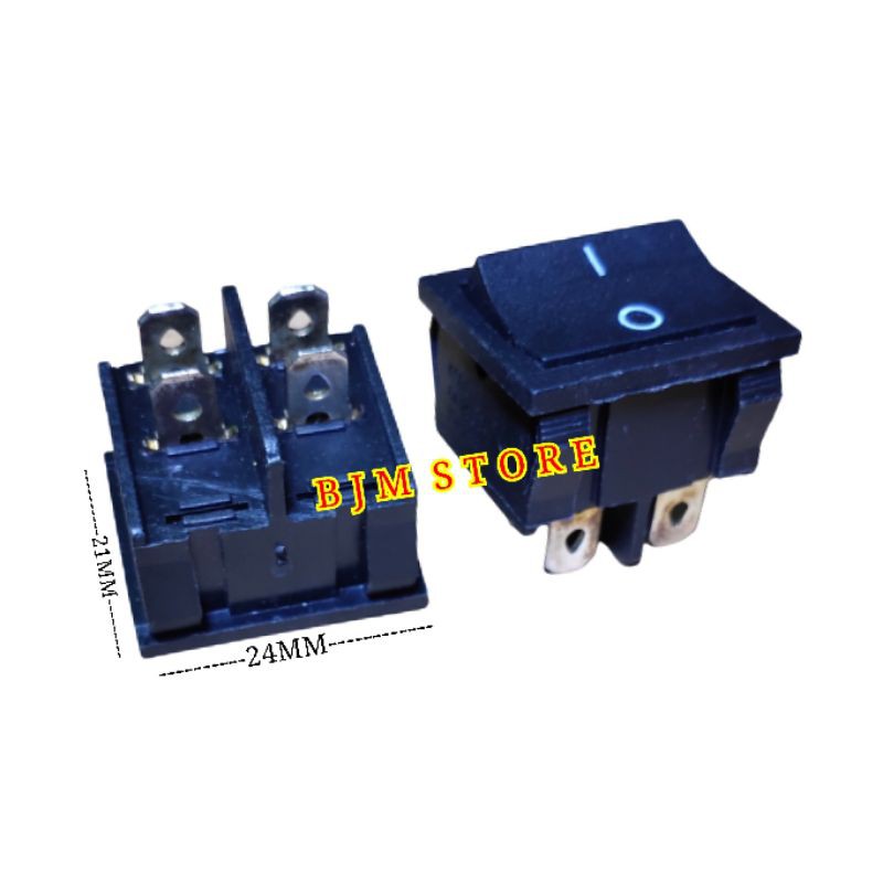 Jual saklar/switch hitam 4pin hitam on off 21x24mm | Shopee Indonesia