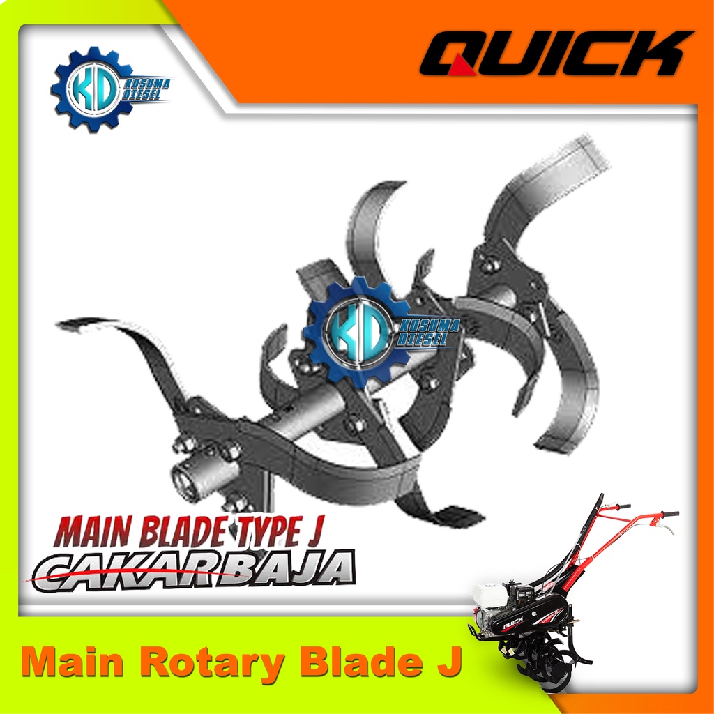 Jual Main Blade J Cakar Baja Quick Rotary Blade J ORIGINAL QUICK