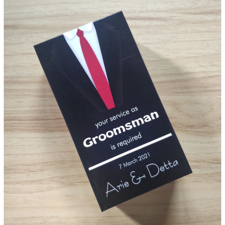 Jual Box Dasi Groomsmen/Groomsman/Dasi Panjang/Dasi Kupu-kupu 15x8x4 ...