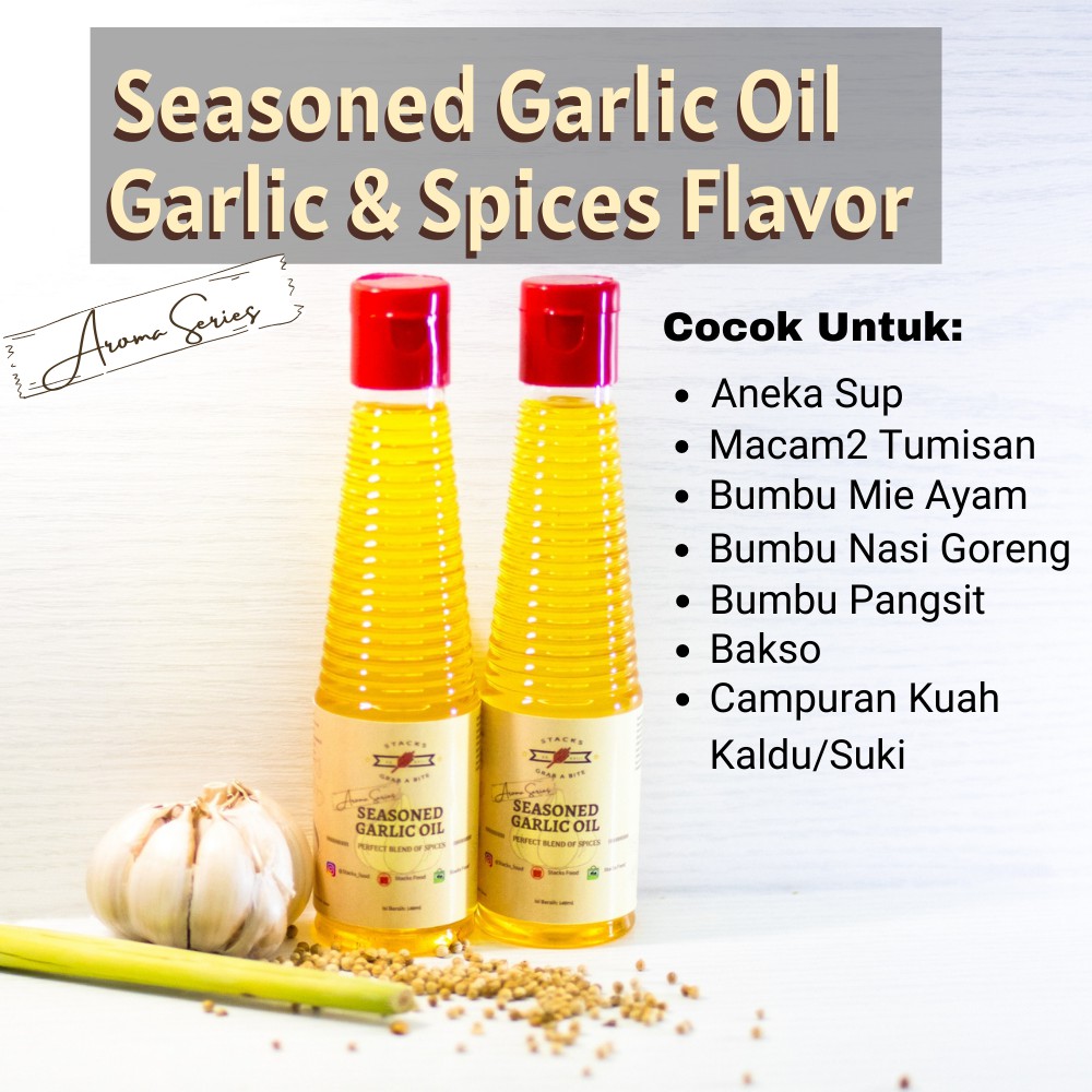 Jual Seasoned Garlic Oil By Stacks Food 140ml / Minyak Rempah Bawang ...