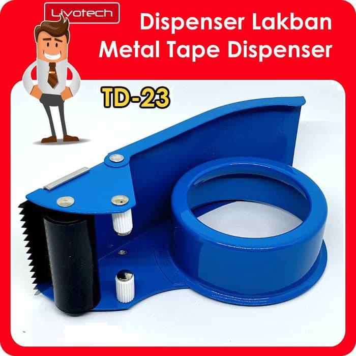 Jual Tape Dispenser Lakban Tempat Isolasi Besar Pemotong Selotip Metal Besi Shopee Indonesia