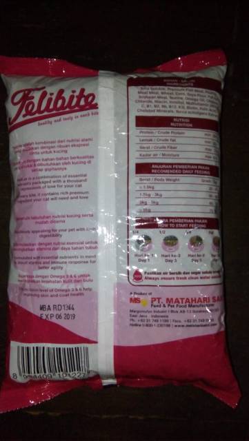 Jual Pakan kucing Felibit kemasan 500gr | Shopee Indonesia