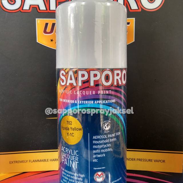 Jual Sapporo Spray 702 Honda Yellow / candy yellow / sapporo spray ...