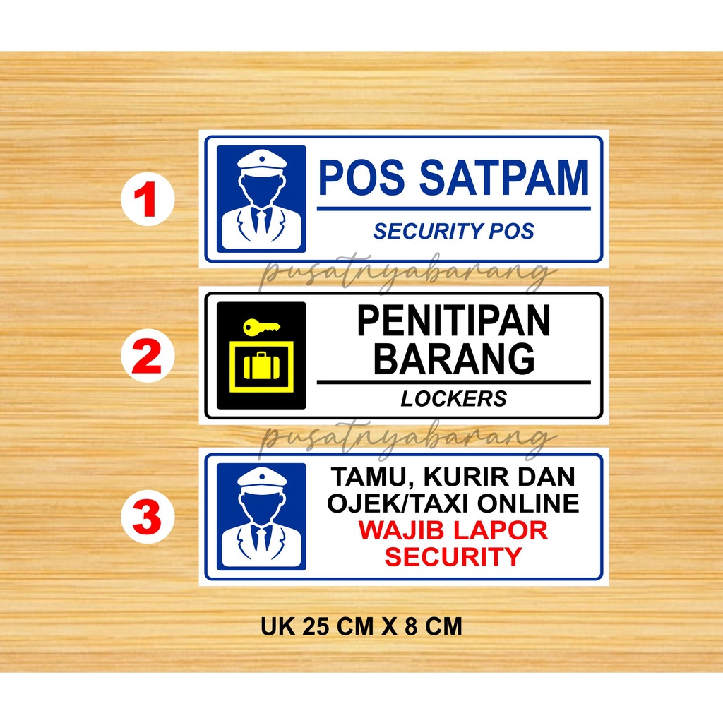 Jual STIKER POS SATPAM - STIKER PENITIPAN BARANG - STIKER WAJIB LAPOR