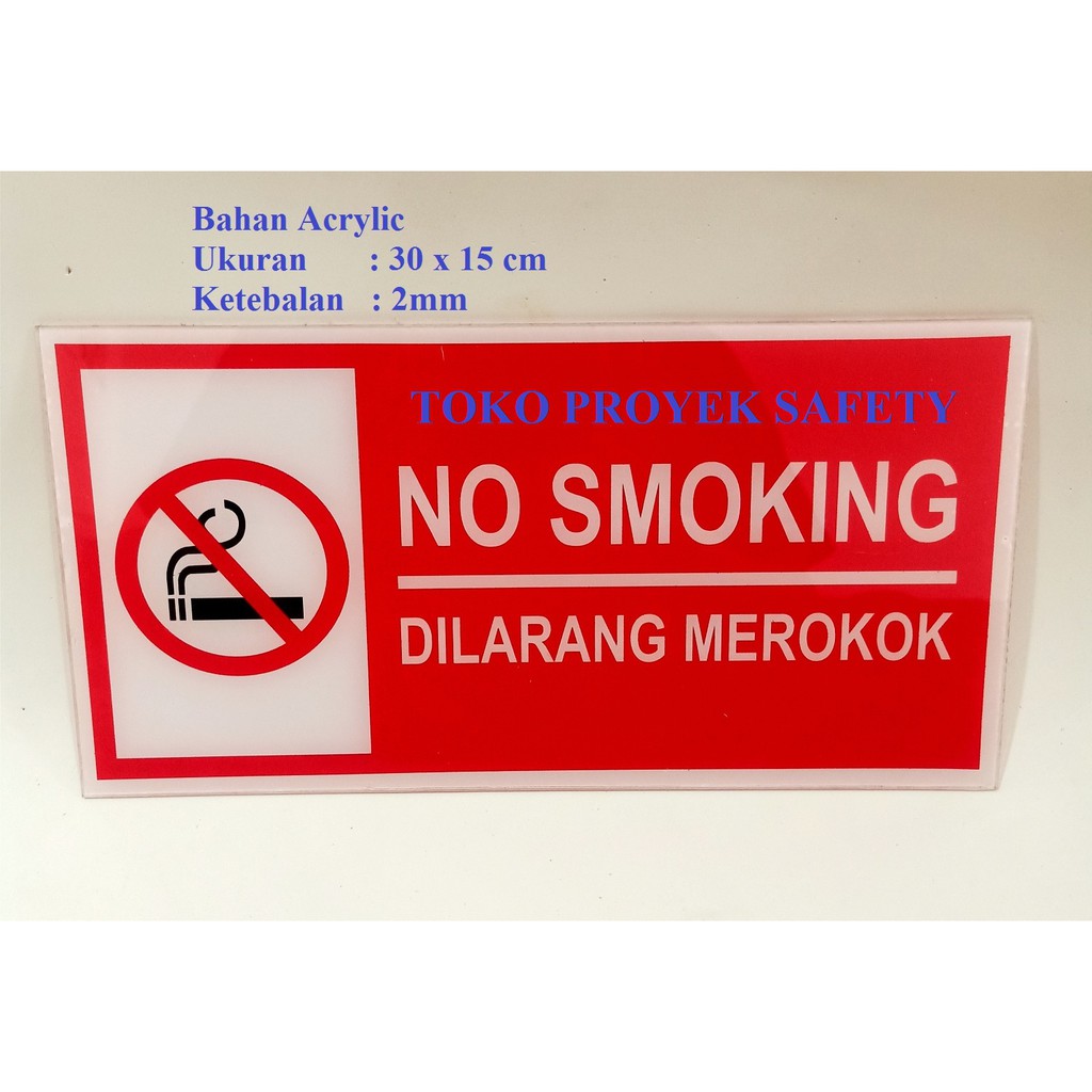 Jual acrylic rambu dilarang merokok | Shopee Indonesia