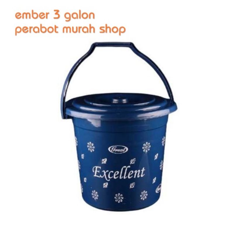 Jual Ember/ember excellent 3 galon/ember murah/ember pakai tutup/ember ...