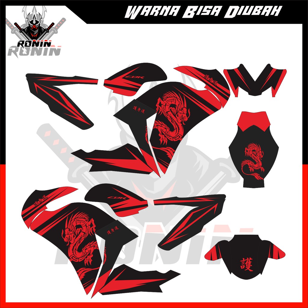 Jual Sticker Decal FULL BODY CBR CBU Thailand Motif Dragon Japanese ...