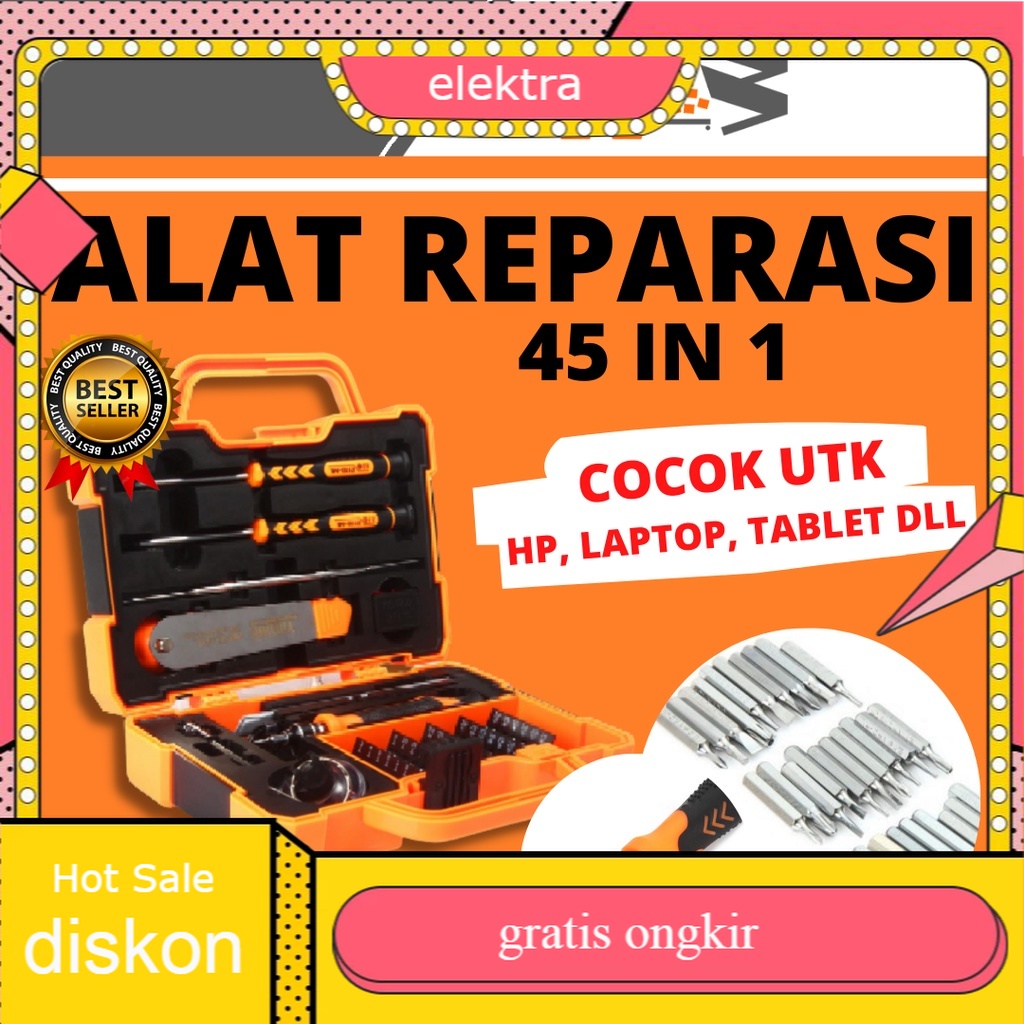 Jual Set Alat Perlengkapan Perbaikan Elektronik Pembuka Mur Baut Set Komplit Lengkap Perkakas