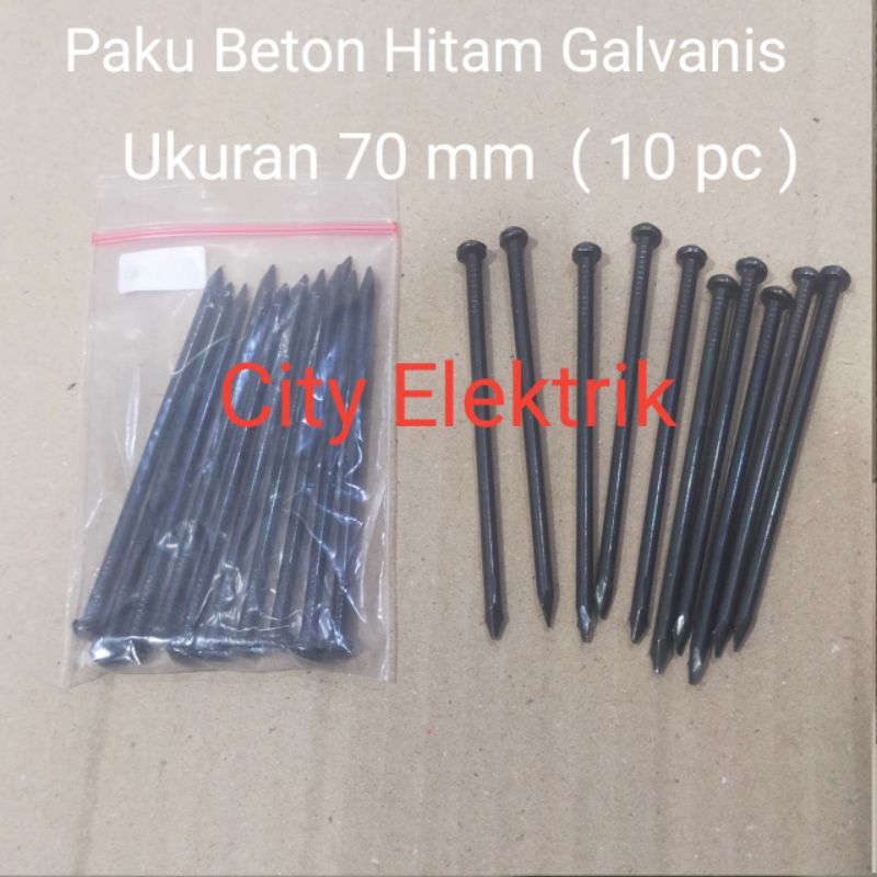 Jual Paku Beton Hitam Galvanis Paku Tembok Shopee Indonesia