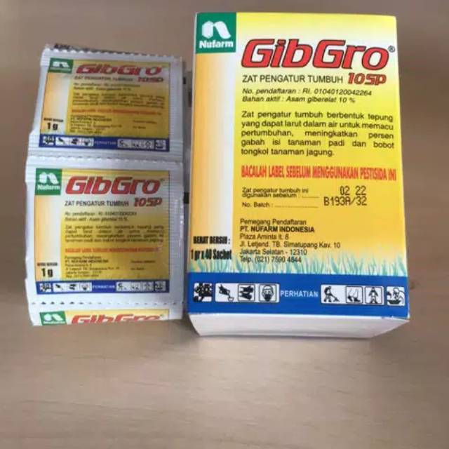 Jual GIBGRO 10 SP 1 GRAM PER SACHET ZPT PENYUBUR PADI GABAH JAGUNG ...