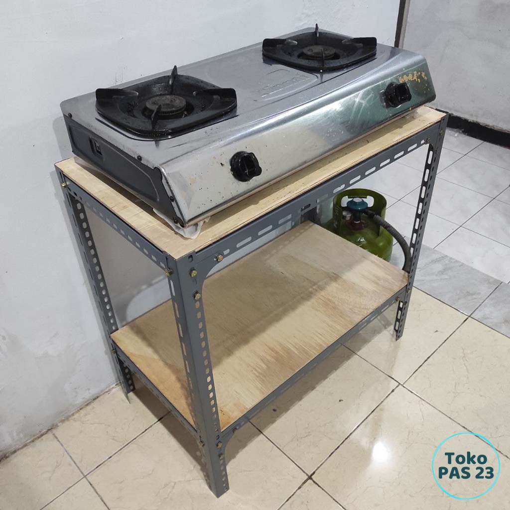 Jual TOKO PAS 23 | MEJA KOMPOR GAS 2 TUNGKU RAK KOMPOR 2 SUSUN BESI ...