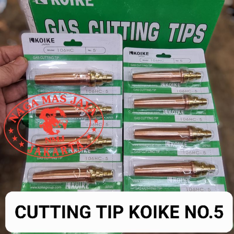 Jual GAS CUTTING TIP KOIKE NO 4 / NO 5 / NO 6 / NOZZLE BLENDER POTONG