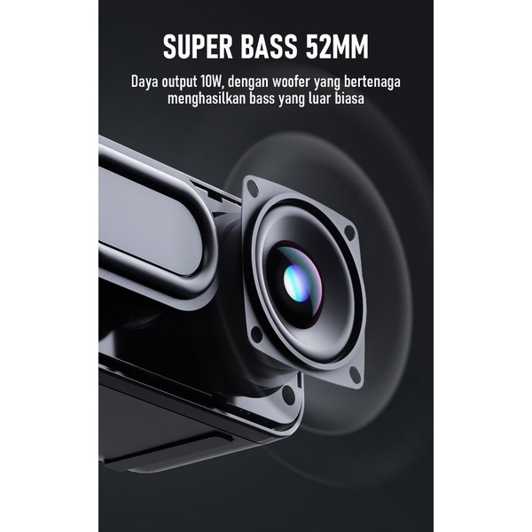 Jual Robot RB520 Portable Bluetooth Speaker 10W Subwoofer (New RB220 ...
